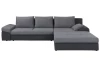 Rohová sedací souprava Bono, tmavě šedá/šedá tkanina
