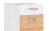 Dolní kuchyňská skříňka Iconic 40D3S, buk iconic/bílý mat, šířka 40 cm