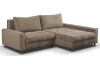 Rohová sedací souprava Kevin, světle hnědá látka, pravý roh