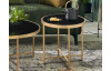 Kulatý konferenční/odkládací stolek Agama 42 cm, zlatý