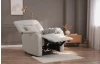 Křeslo s elektrickým polohováním Fiona, světle šedá látka
