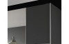 Šatní skříň Prenzlau, 218 cm, tmavá šedá/šedý beton
