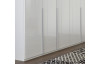 Šatní skříň New York D, 225 cm, bílá/bílý lesk