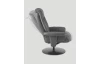 Relaxační křeslo s podnožkou Sudbury, antracitová tkanina