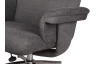 Relaxační křeslo s podnožkou Sudbury, antracitová tkanina
