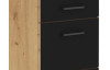 Dolní zásuvková kuchyňská skříňka Modena, 40 cm, dub artisan/černá
