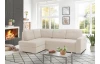 Rohová sedací souprava Stilo, béžová látka, levý roh