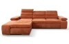 Rohová sedačka Kornelia, terakota strukturovaná tkanina, levý roh