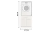 Úložná skříňka pod pračku Mr. Sauber, bílá