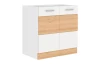 Dolní kuchyňská skříňka Iconic 80D2F, buk iconic/bílý mat, šířka 80 cm