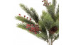 Umělá vánoční větev s jehličím a bobulemi, 39 cm