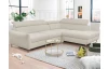Rohová sedací souprava Othello, světle béžová látka, pravý roh