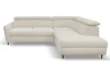 Rohová sedací souprava Othello, světle béžová látka, pravý roh