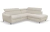 Rohová sedací souprava Othello, světle béžová látka, pravý roh