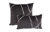 Dekorační polštář Vanessa 45x45 cm, antracitový s pruhy