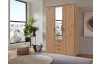 Šatní skříň Nadja, 135 cm, dub artisan/zrcadlo