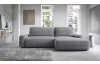 Rohová sedačka Cord, dýmově šedá strukturovaná látka, pravý roh
