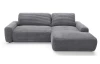 Rohová sedačka Cord, dýmově šedá strukturovaná látka, pravý roh