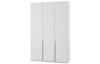 Šatní skříň New York D, 135 cm, bílá/bílý lesk