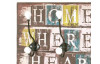 Nástěnný věšákový panel Home Heart Medi, vintage