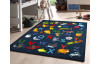Dětský koberec ABC 80x150 cm, dětská abeceda, modrý