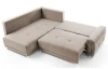 Rohová sedací souprava Beate, béžová látka, levý roh