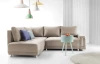 Rohová sedací souprava Beate, béžová látka, levý roh