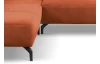 Rohová sedací souprava Bella, cihlová látka, pravý roh