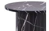 Kulatý odkládací stolek Treviso, 40 cm, černý mramor