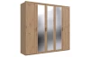 Šatní skříň Nadja, 225 cm, dub artisan/zrcadlo