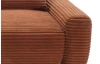 Rohová sedačka Cord, terracota strukturovaná látka, levý roh