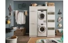 Skříň na pračku a sušičku Mr. Sauber, bílá