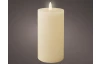LED svíčka Lumineo 7x15 cm, krémová