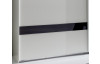 Šatní skříň Mondrian, 225 cm, bílá/šedá/fialová
