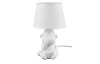 Stolní lampa Chita, motiv opice, bílá