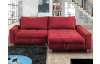 Rohová sedací souprava Kevin, šípkově červená látka, pravý roh