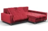 Rohová sedací souprava Kevin, šípkově červená látka, pravý roh