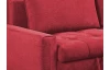 Rohová sedací souprava Kevin, šípkově červená látka, pravý roh