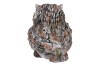 Dekorační soška Sova, šedý polyresin