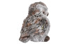 Dekorační soška Sova, šedý polyresin