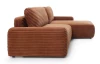Rohová sedačka Cord, terracota strukturovaná látka, pravý roh