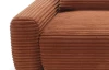 Rohová sedačka Cord, terracota strukturovaná látka, pravý roh