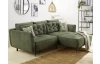 Rohová sedací souprava Salo, zelená látka
