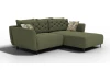 Rohová sedací souprava Salo, zelená látka