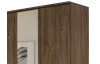 Šatní skříň Bremen, 136 cm, dub stirling/bílá