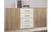 Široká komoda Mosbach, dub san remo/bílá