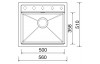 Kuchyňský granitový dřez Sinks Solo 560, šedý titanium