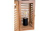 Stolní lampa Wismar 25 cm, tvar lucerny, dřevěný vzhled