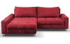 Rohová sedací souprava Kevin, šípkově červená látka, levý roh