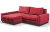 Rohová sedací souprava Kevin, šípkově červená látka, levý roh
